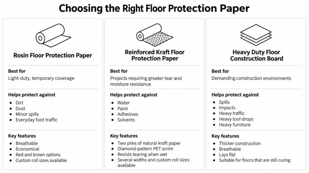 choosing the right floor protection paper